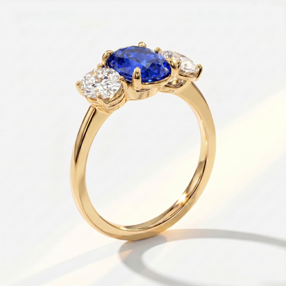 Velara Trilogy Ring – Blue Sapphire