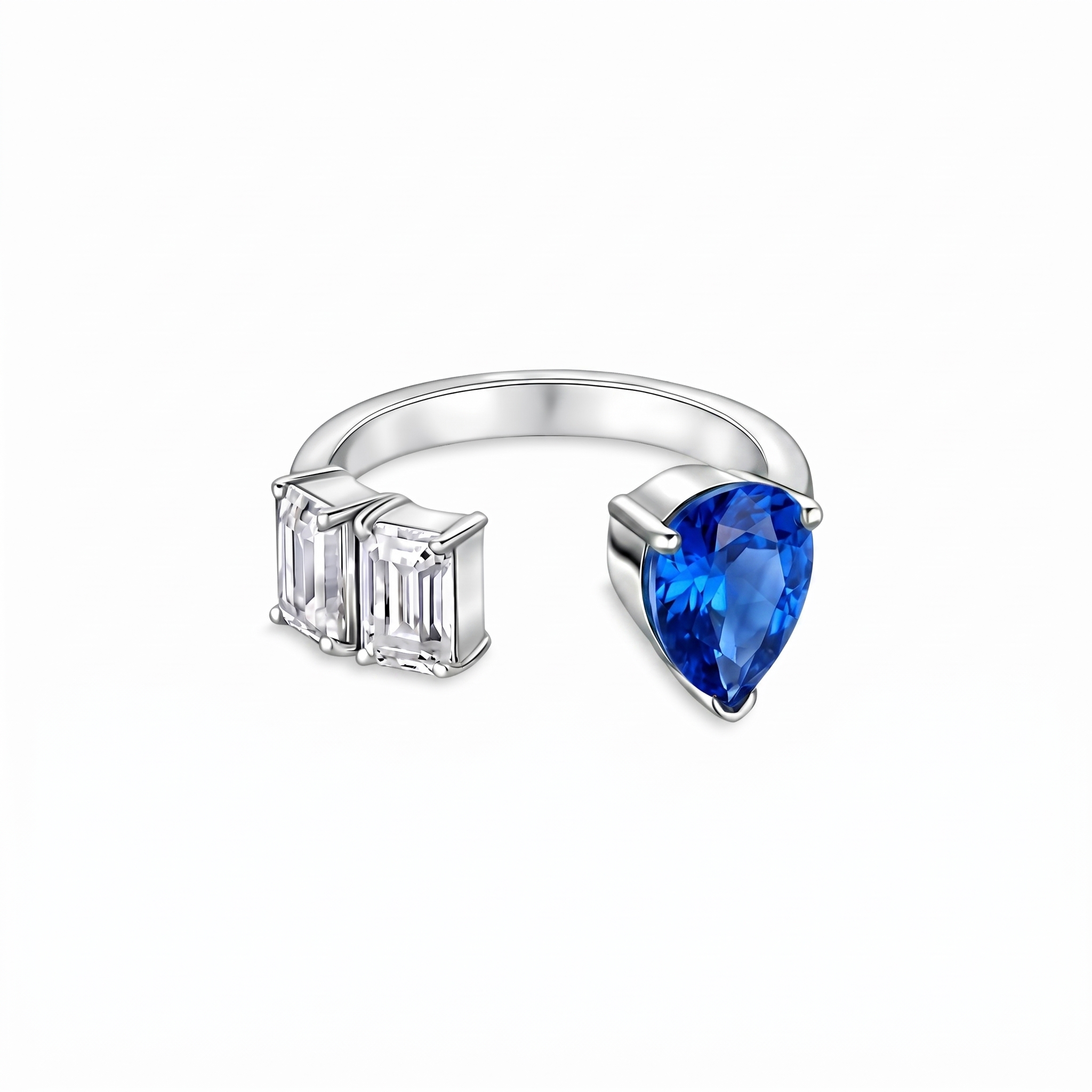 Nova Open Ring – Blue Sapphire