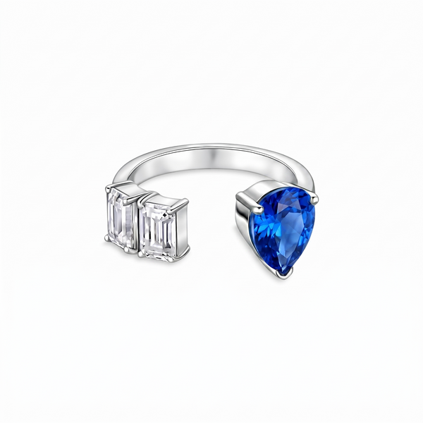 Nova Open Ring – Blue Sapphire
