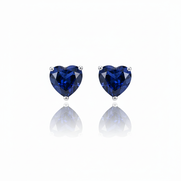 Amore Stud Earrings – Blue Sapphire