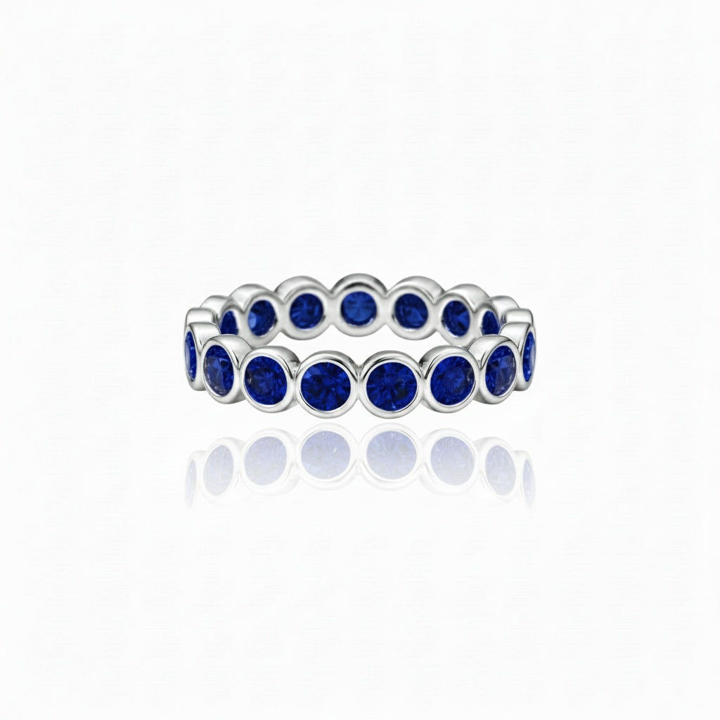 Forma Eternity Ring – Blue Sapphire