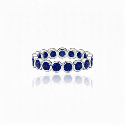 Forma Eternity Ring – Blue Sapphire