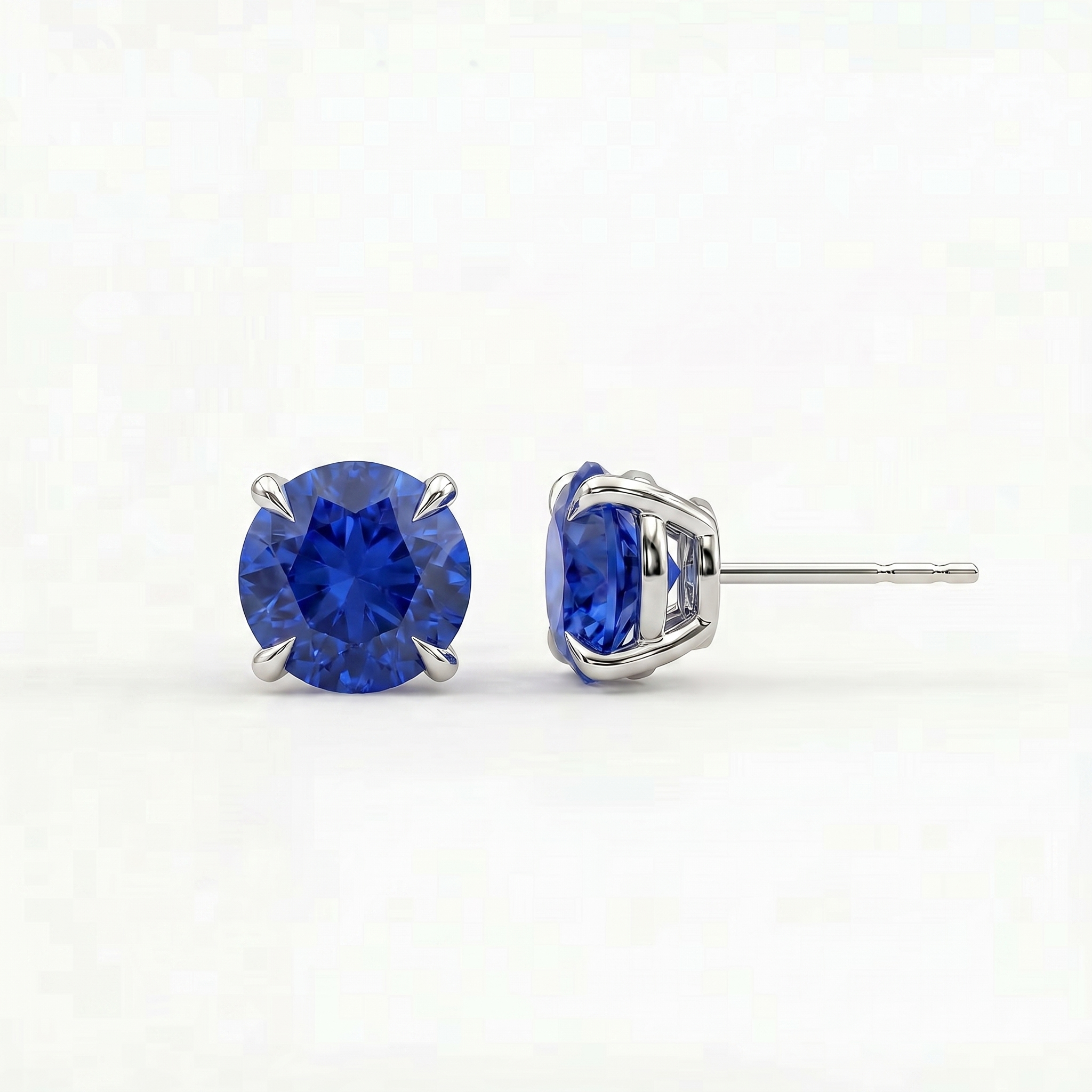 Juno Stud Earrings – Blue Sapphire