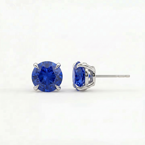 Juno Stud Earrings – Blue Sapphire