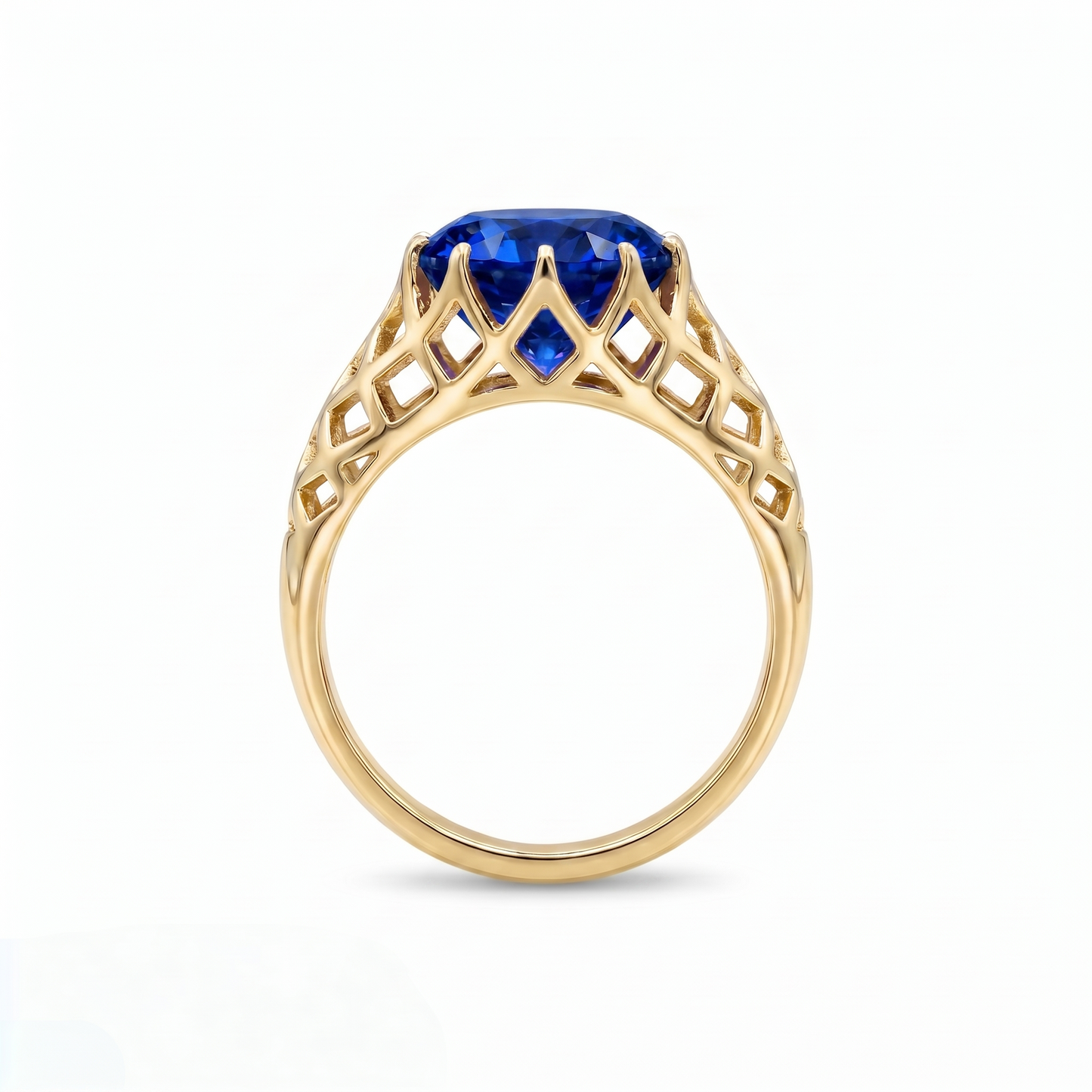 Juno Trellis Ring – Blue Sapphire