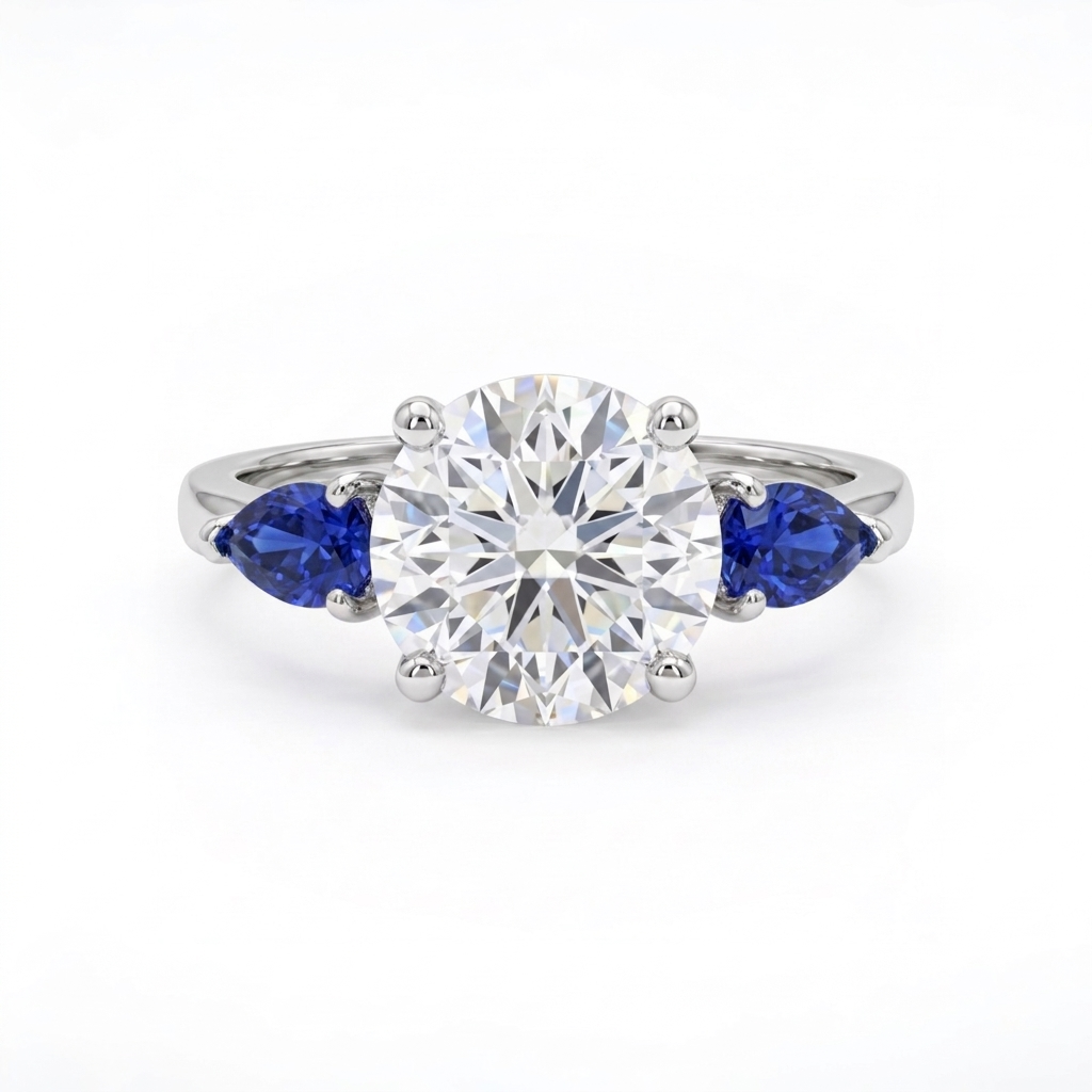 Juno Trio Ring – Blue Sapphire