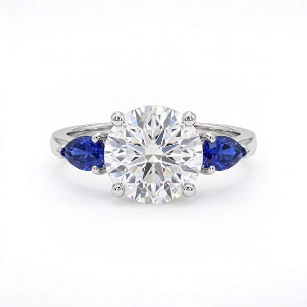 Juno Trio Ring – Blue Sapphire