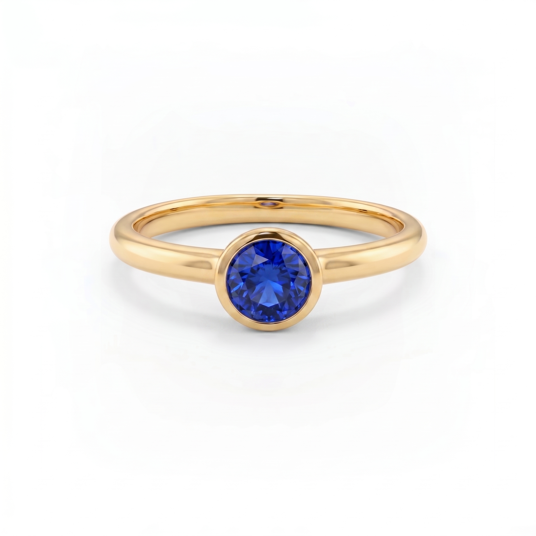Forma Solitaire Ring – Blue Sapphire