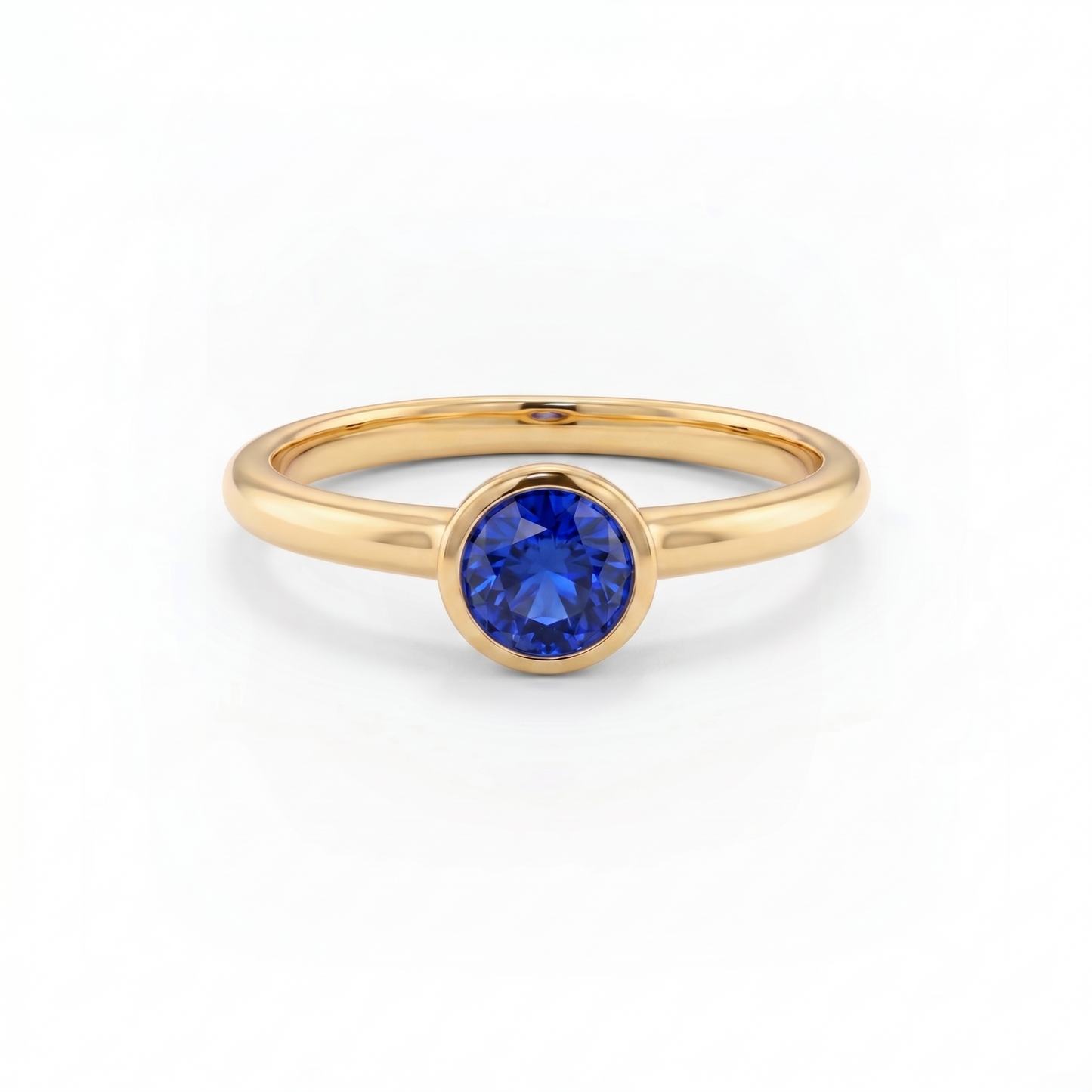 Forma Solitaire Ring – Blue Sapphire