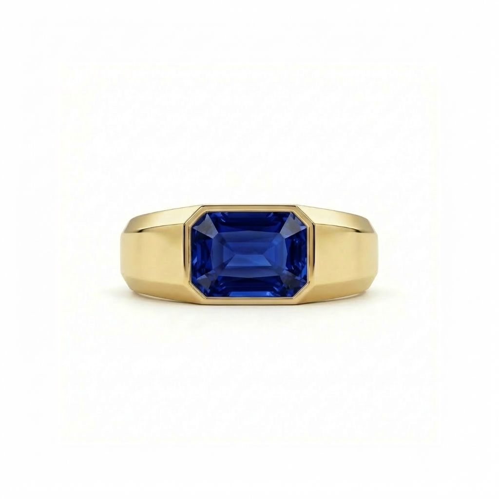 Nexus Signet Ring – Blue Sapphire