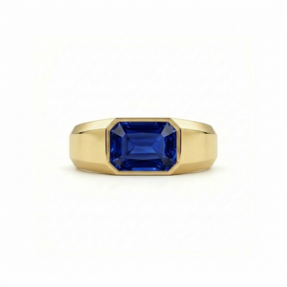 Nexus Signet Ring – Blue Sapphire