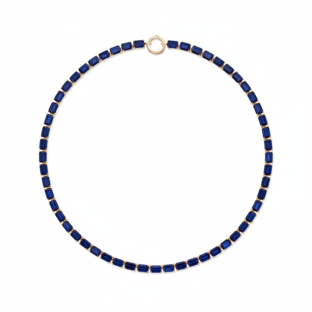 Nexus Tennis Necklace – Blue Sapphire