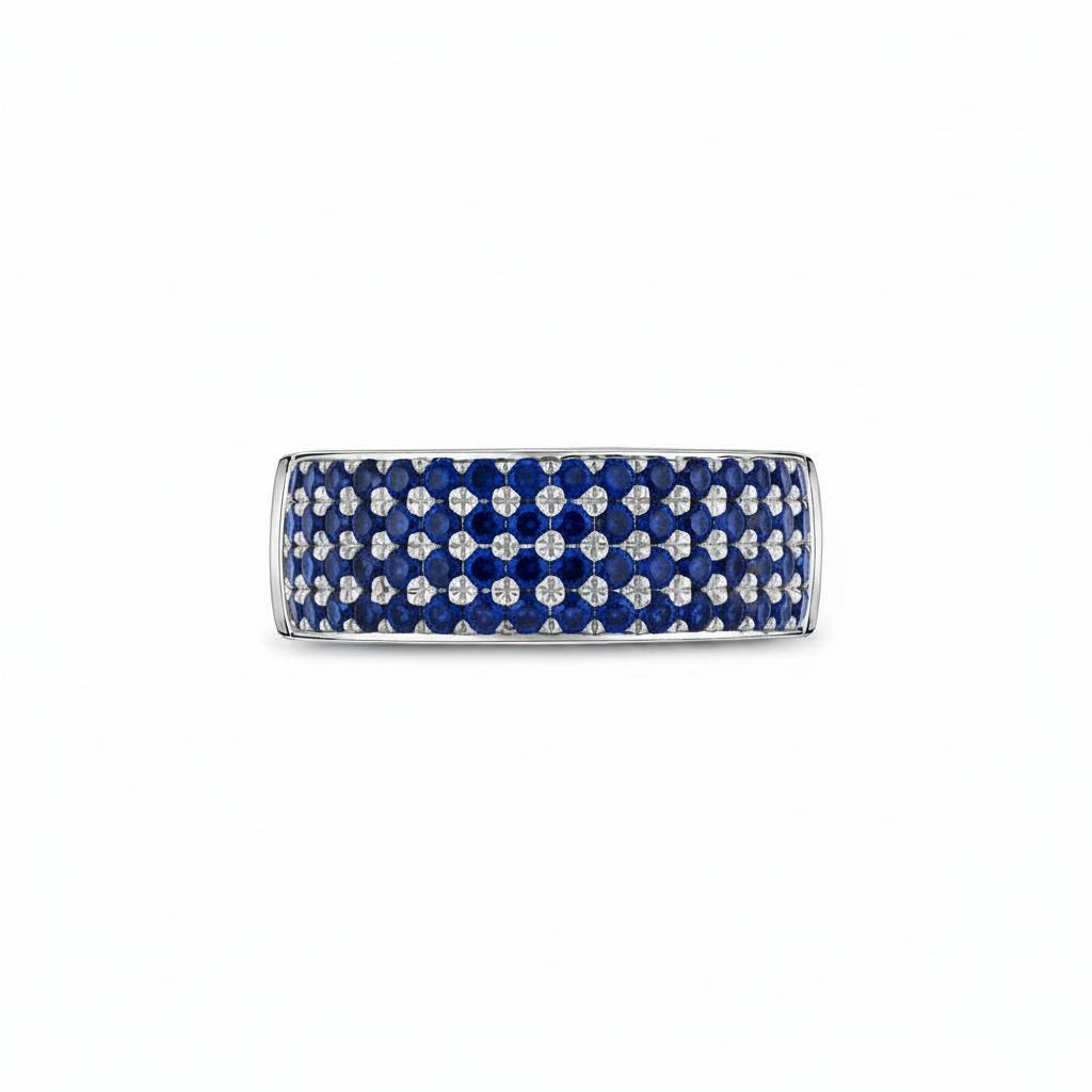 Linea Bold Band Ring – Blue Sapphire
