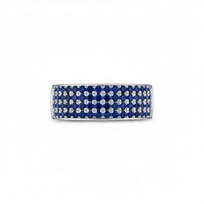 Linea Bold Band Ring – Blue Sapphire