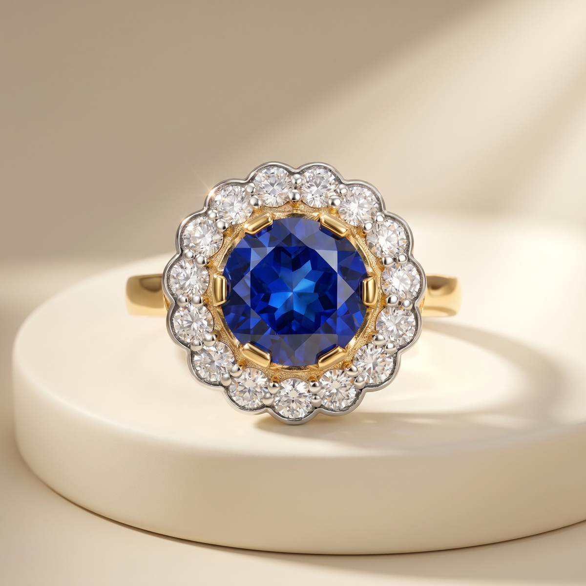 Juno Daisy Ring – Blue Sapphire