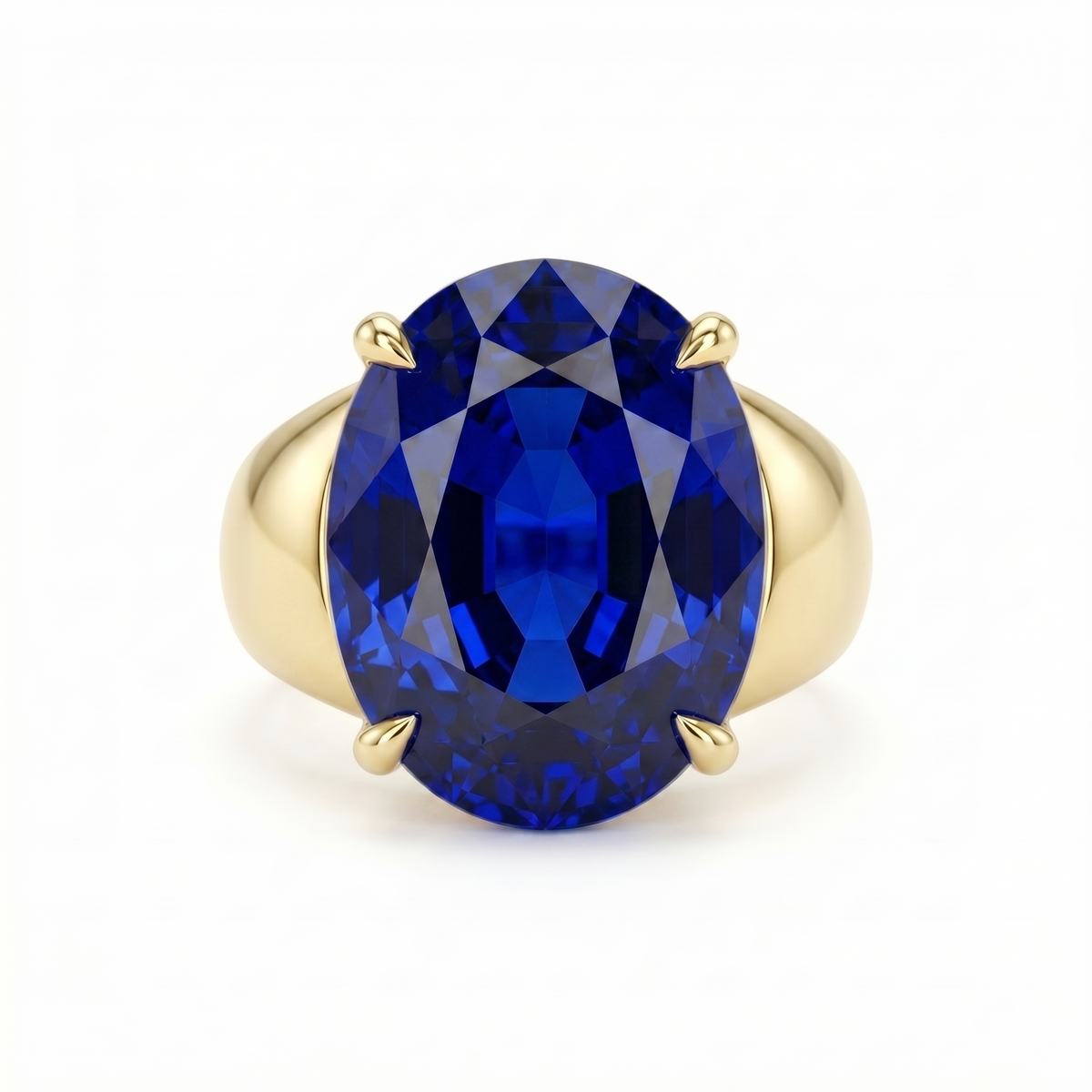 Velara Signet Ring – Blue Sapphire