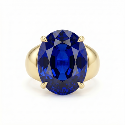 Velara Signet Ring – Blue Sapphire