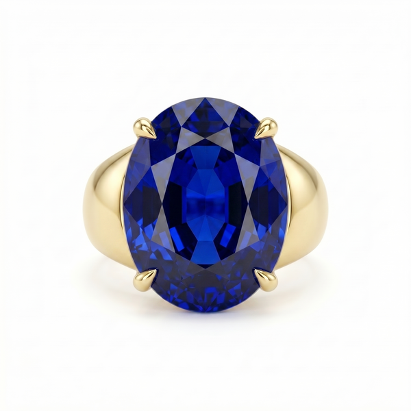 Velara Signet Ring – Blue Sapphire