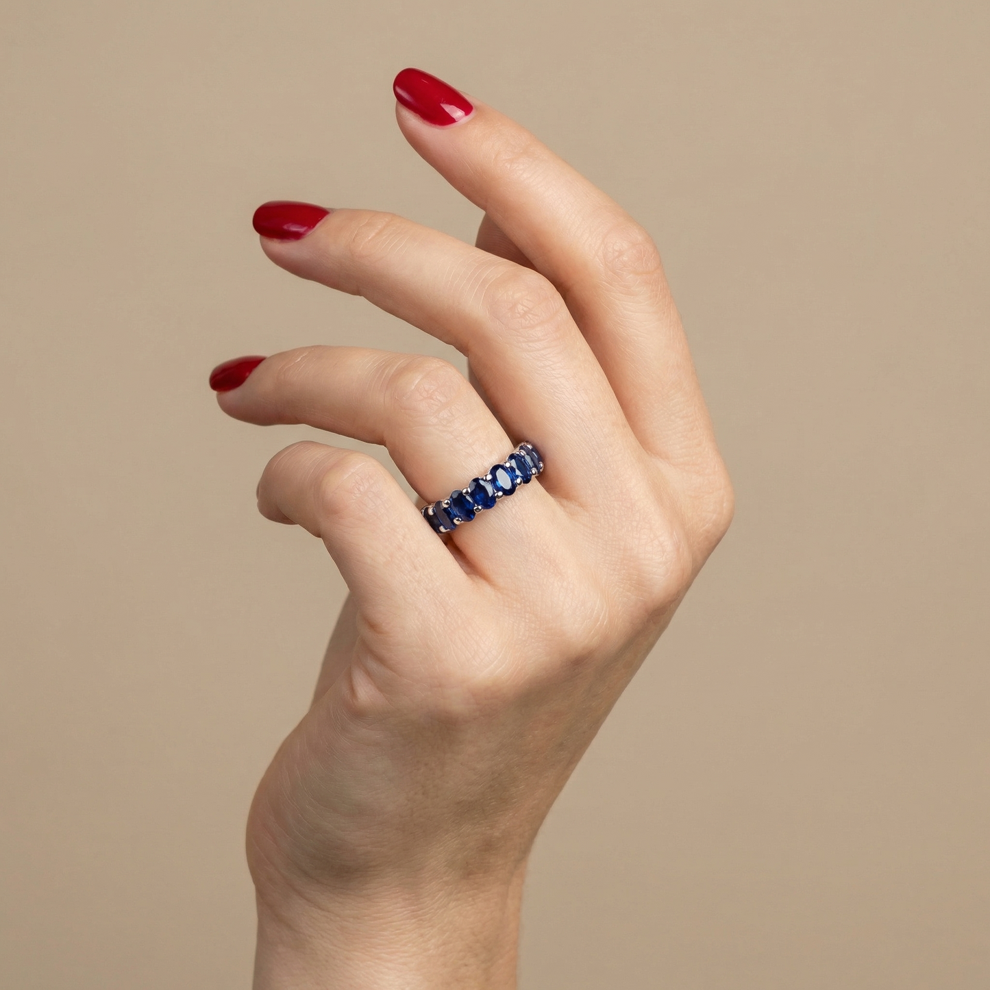 Velara Eternity Ring – Blue Sapphire