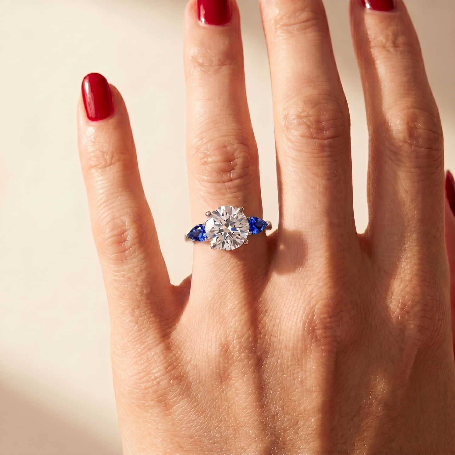 Juno Trio Ring – Blue Sapphire