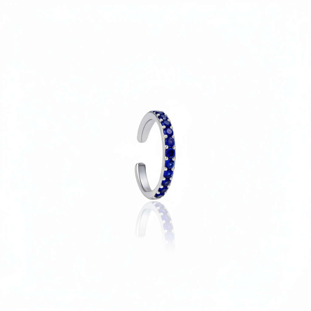 Linea Midi Ear Cuff – Blue Sapphire