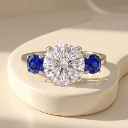 Juno Trilogy Ring – Blue Sapphire
