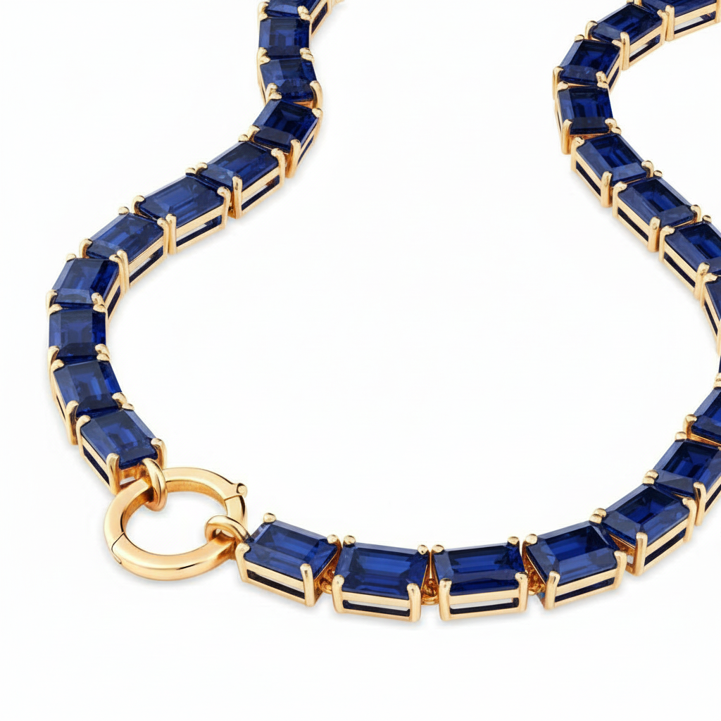 Nexus Tennis Necklace – Blue Sapphire