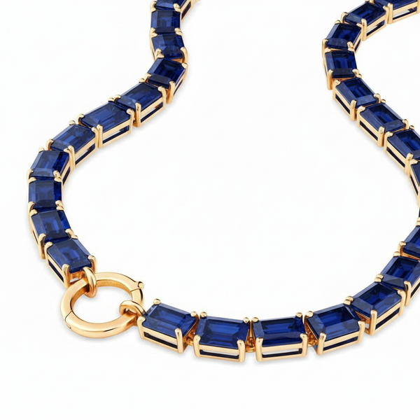 Nexus Tennis Necklace – Blue Sapphire