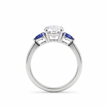 Juno Trio Ring – Blue Sapphire
