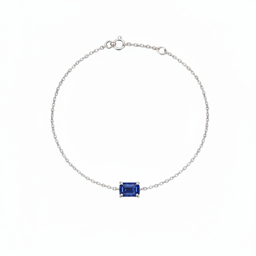 Nexus Solitaire Bracelet – Blue Sapphire