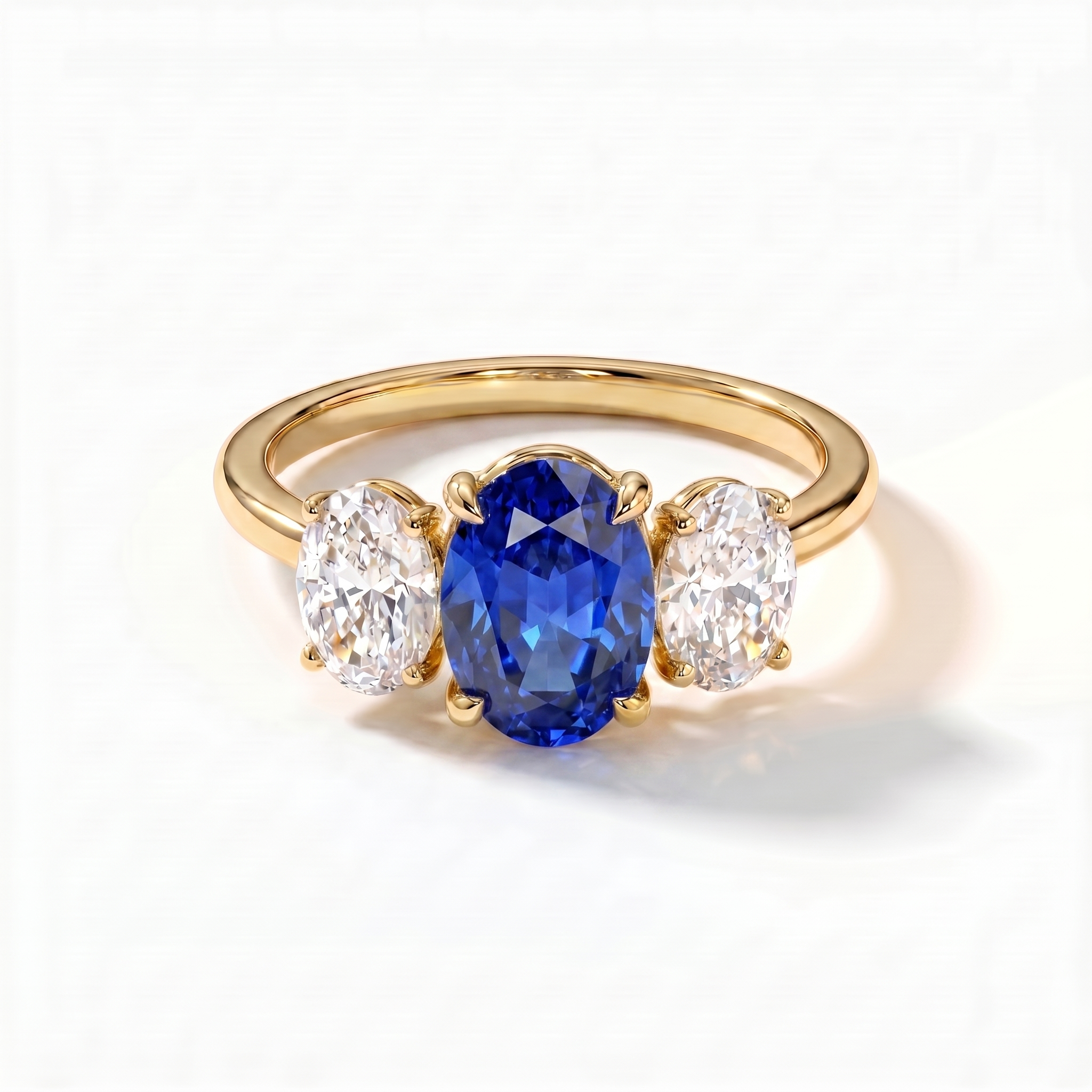 Velara Trilogy Ring – Blue Sapphire