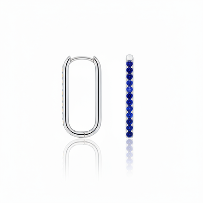 Linea Trace Earrings – Blue Sapphire