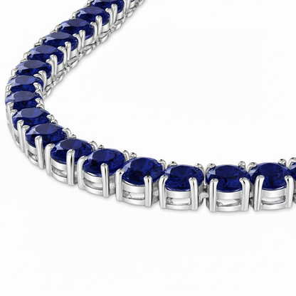 Juno Maxi Tennis Necklace – Blue Sapphire