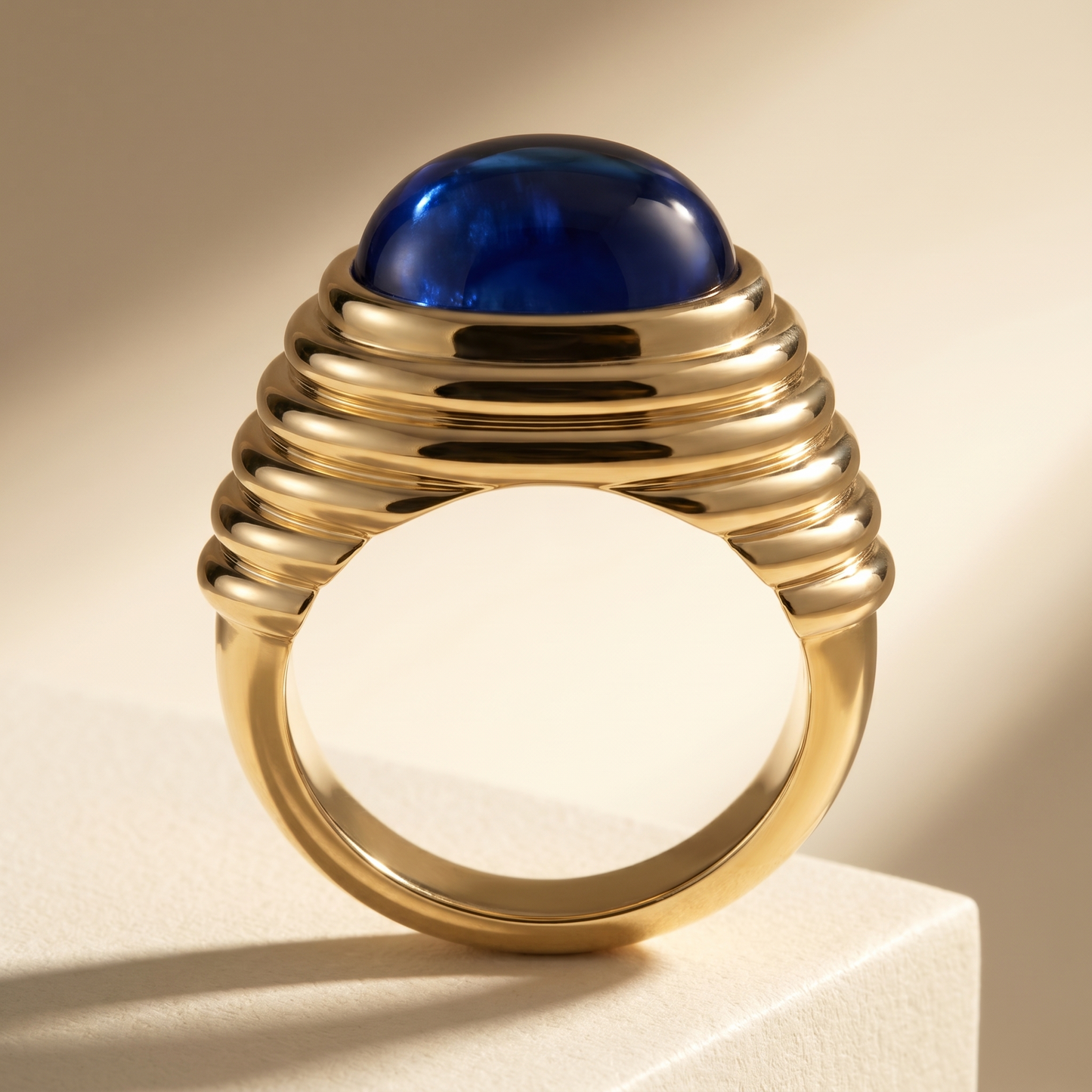 Velara Cabochon Ring – Blue Sapphire