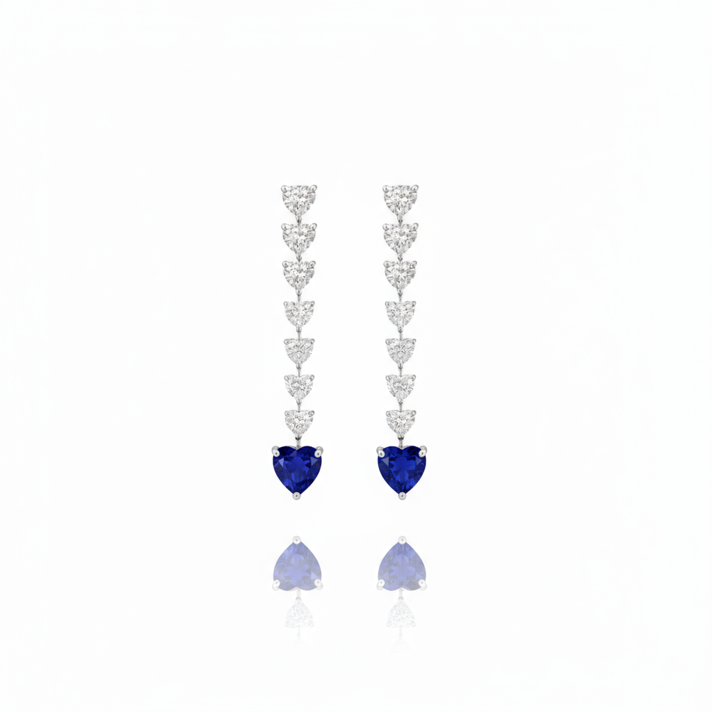 Amore Drop Earrings – Blue Sapphire