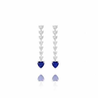 Amore Drop Earrings – Blue Sapphire