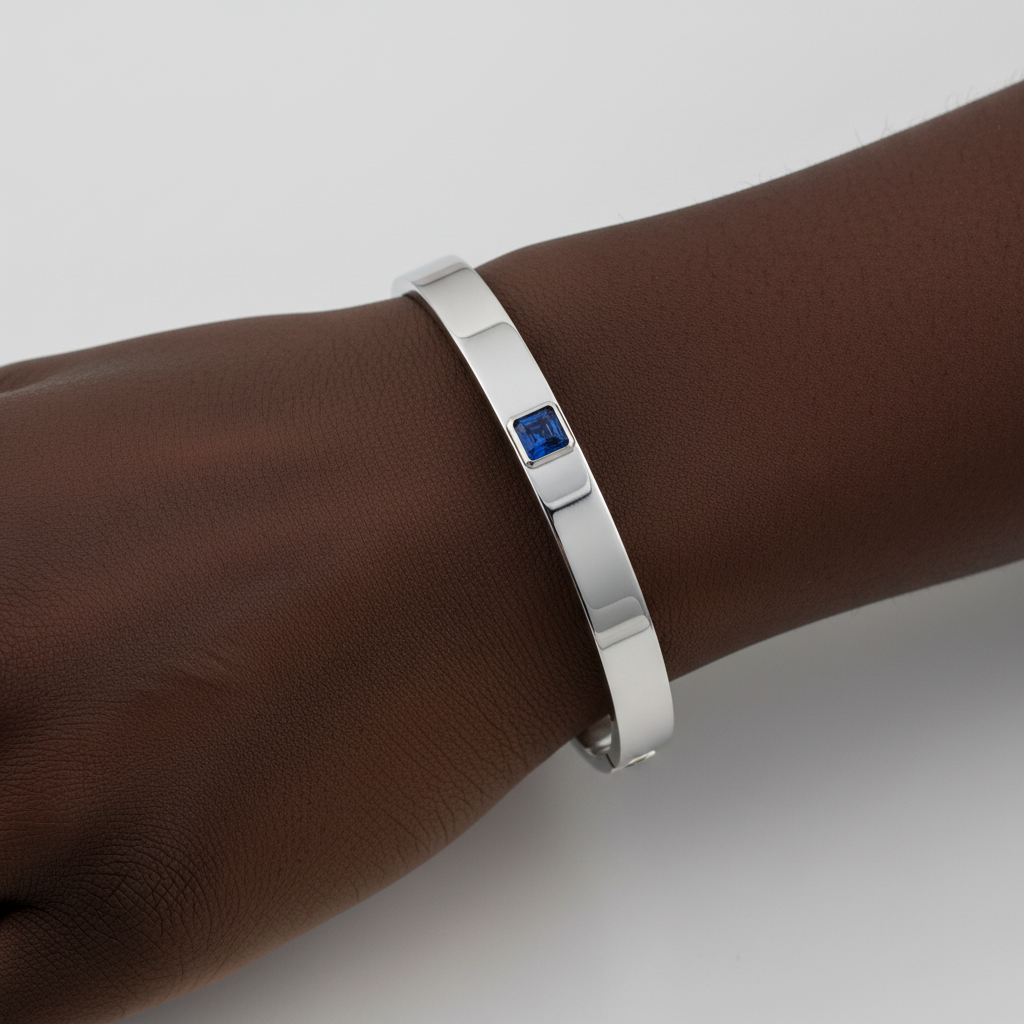 Aria Uno Elemental Bangle – Blue Sapphire