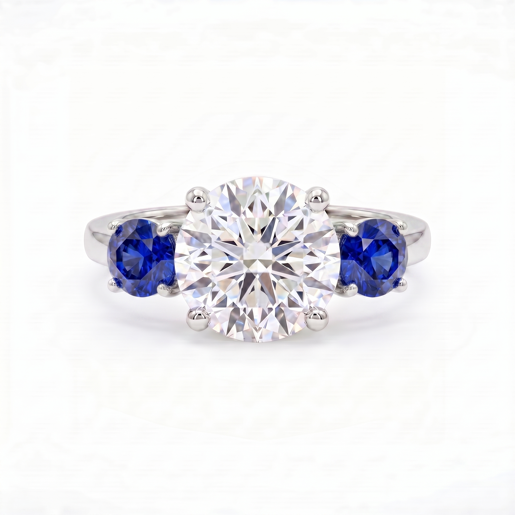 Juno Trilogy Ring – Blue Sapphire