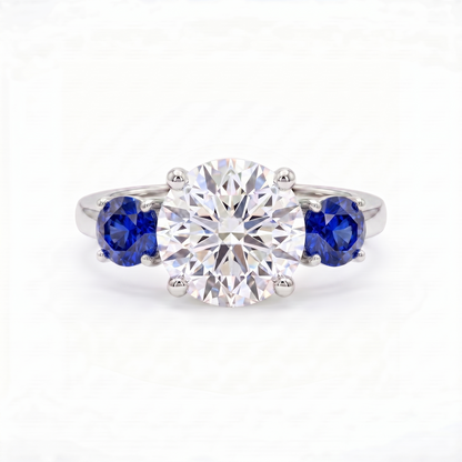 Juno Trilogy Ring – Blue Sapphire