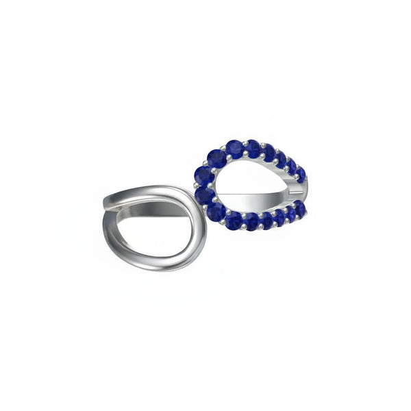 Linea Contour Ring – Blue Sapphire