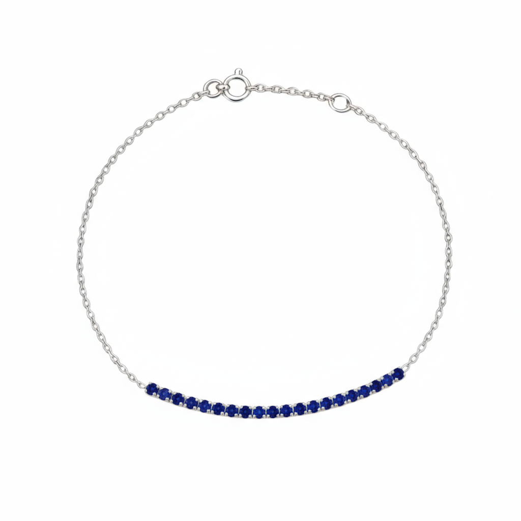 Juno Half Tennis Bracelet – Blue Sapphire