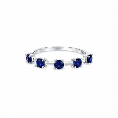 Linea Cinco Ring – Blue Sapphire