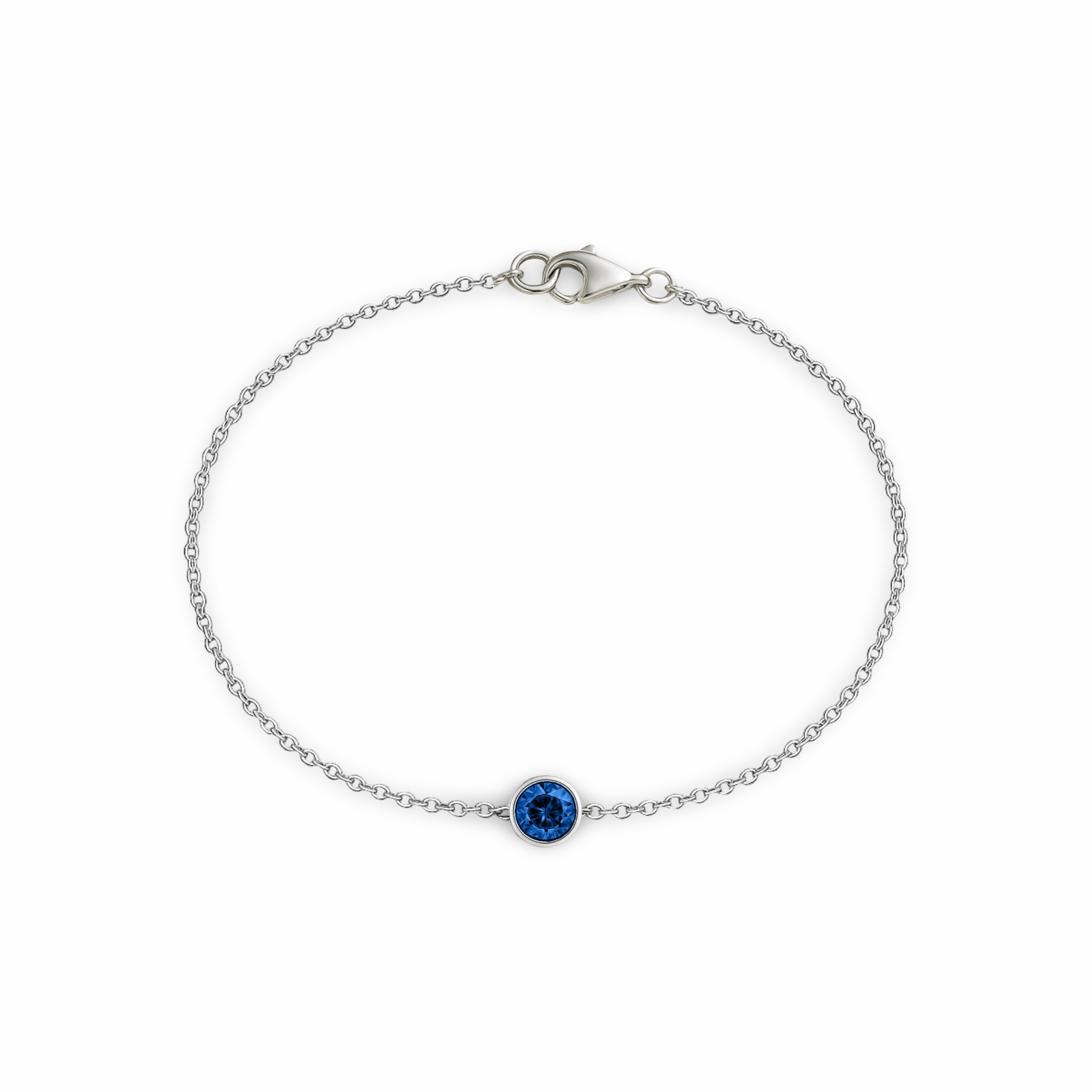 Forma Solitaire Bracelet – Blue Sapphire