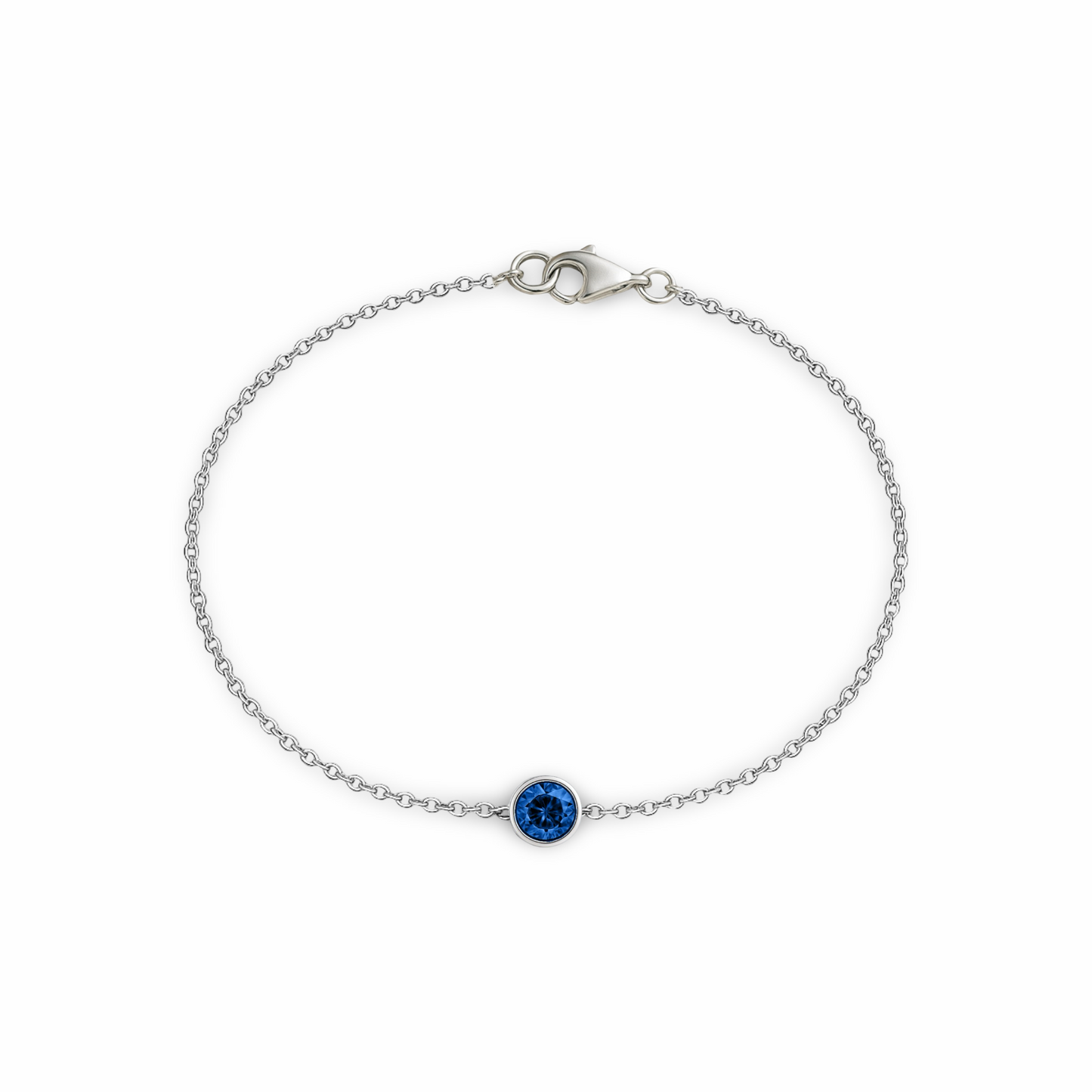 Forma Solitaire Bracelet – Blue Sapphire