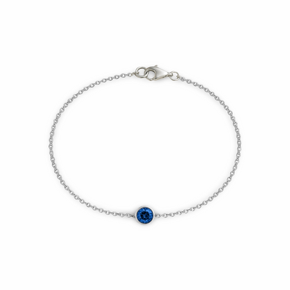 Forma Solitaire Bracelet – Blue Sapphire