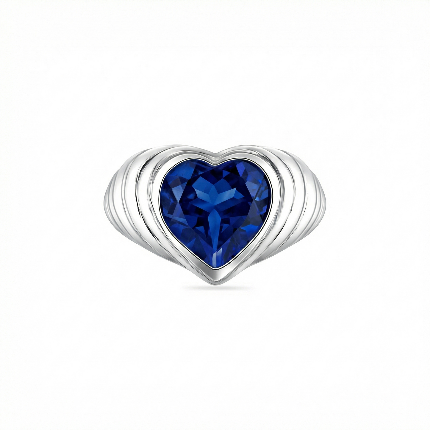 Amore Signet Ring – Blue Sapphire