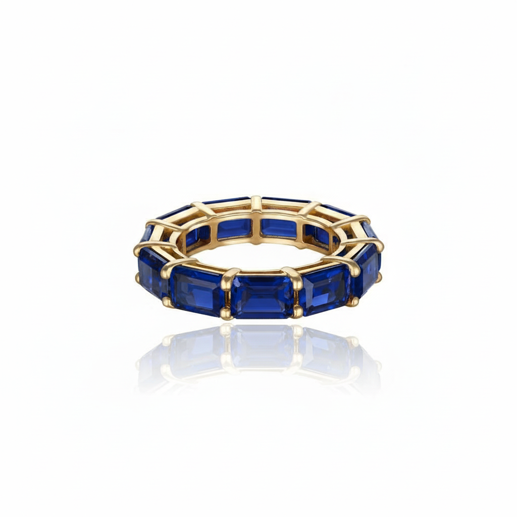 Nexus Tennis Ring – Blue Sapphire