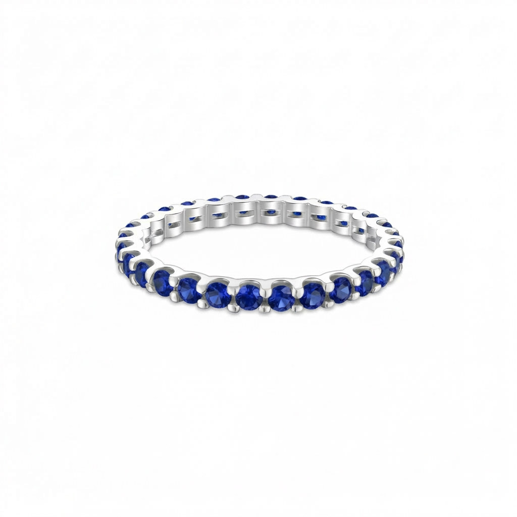 Linea Midi Ring – Blue Sapphire