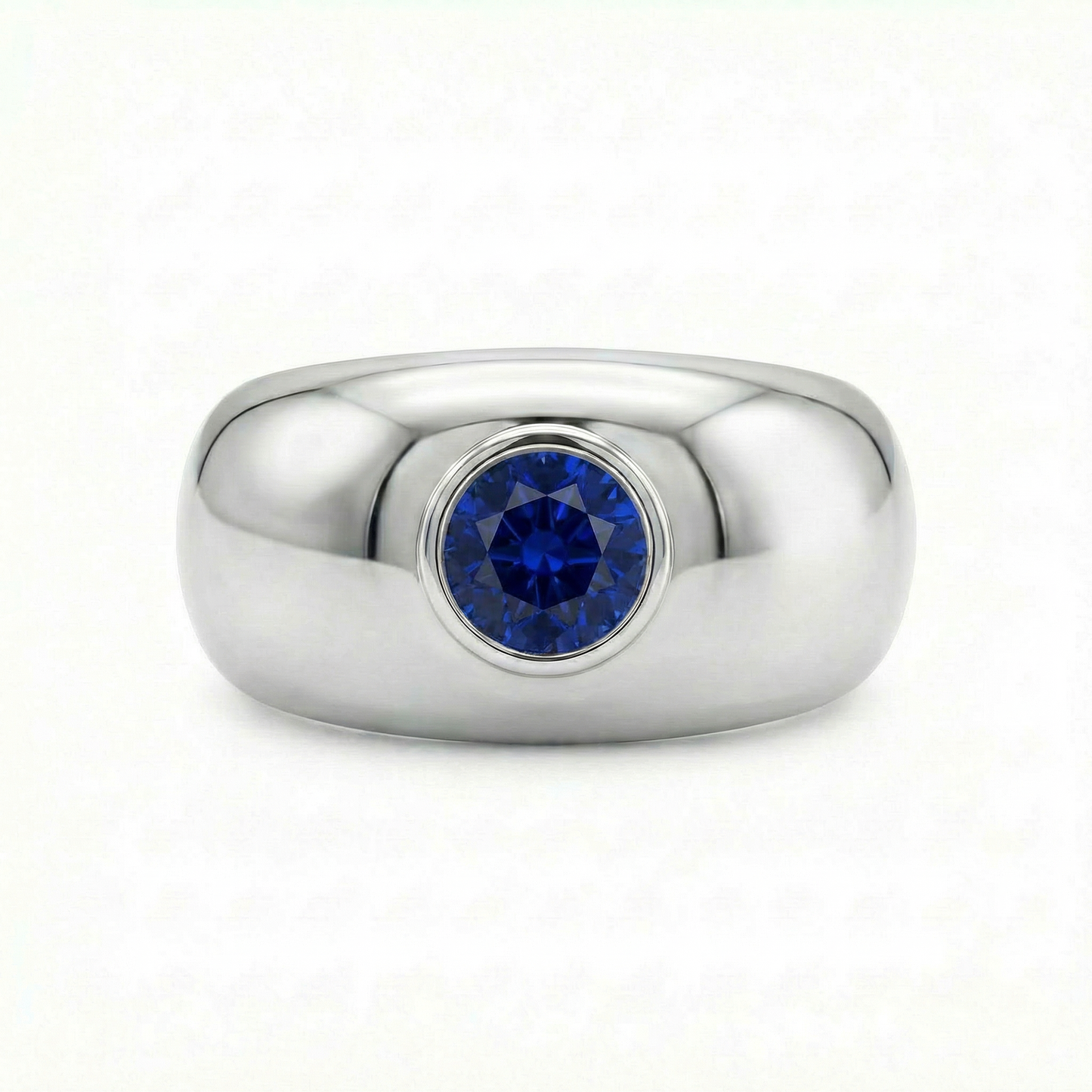Forma Signet Ring – Blue Sapphire