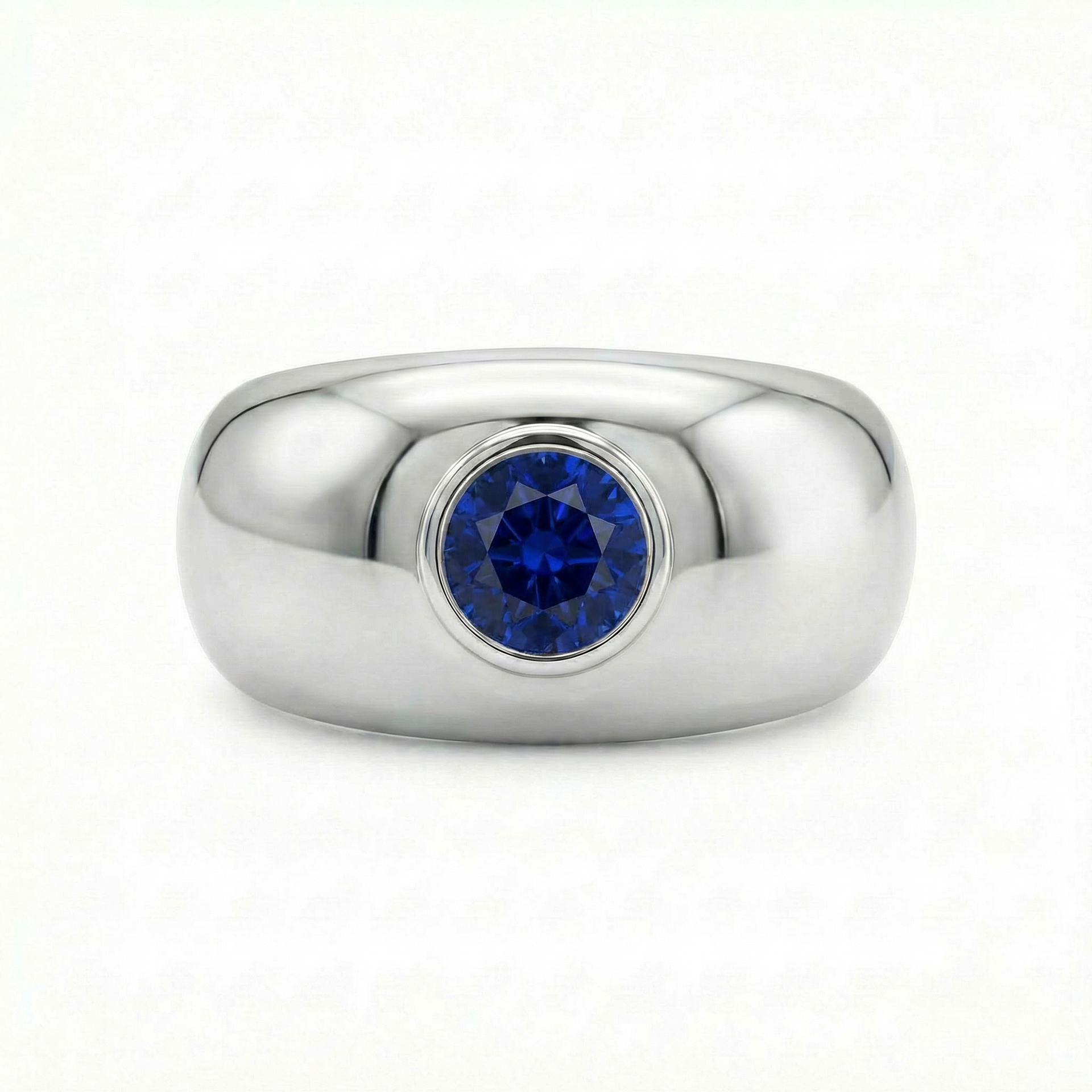 Forma Signet Ring – Blue Sapphire